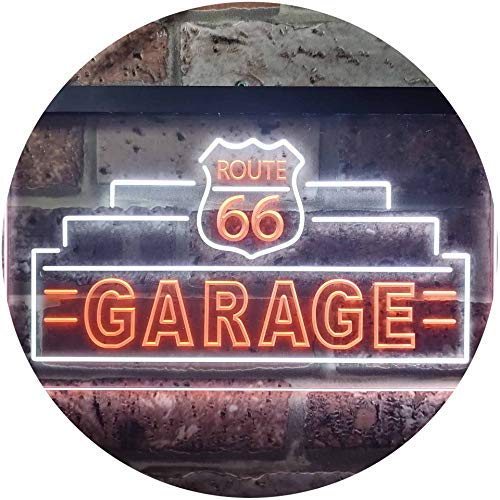Route 66 Garage LED Light Sign - Way Up Gifts