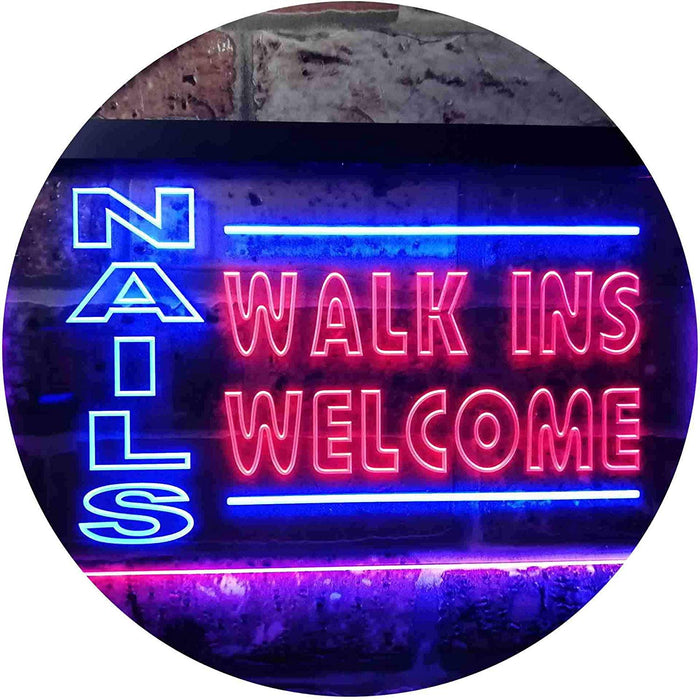 Salon Nails Walk in Welcome LED Light Sign - Way Up Gifts
