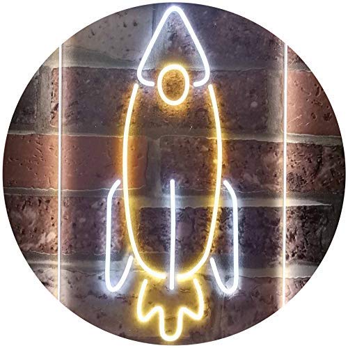Space Shuttle Rocket Kids Wall Decor LED Light Sign - Way Up Gifts
