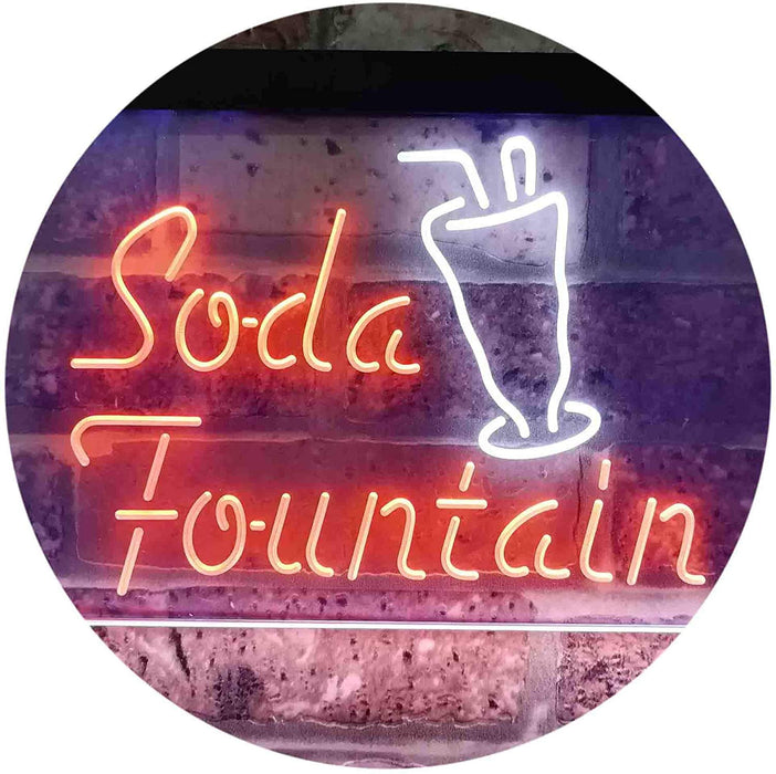 Soda Fountain Drinks LED Light Sign - Way Up Gifts