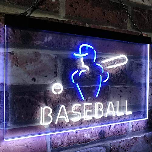 Sports Man Cave Baseball LED Light Sign - Way Up Gifts