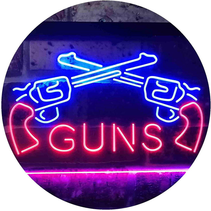 Gun Shop Guns LED Light Sign - Way Up Gifts