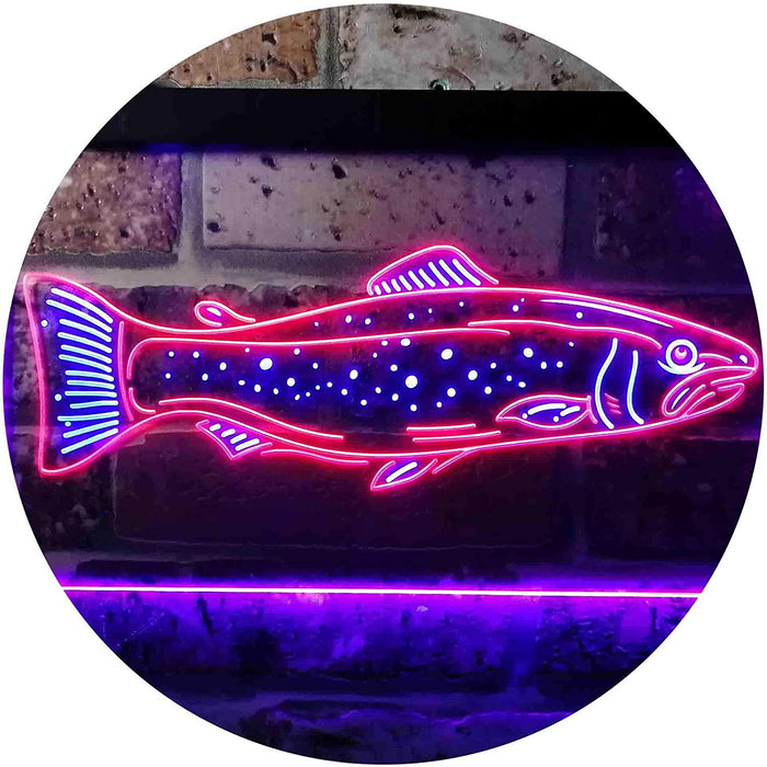 Trout Fish Bait Shop Fishing LED Light Sign - Way Up Gifts