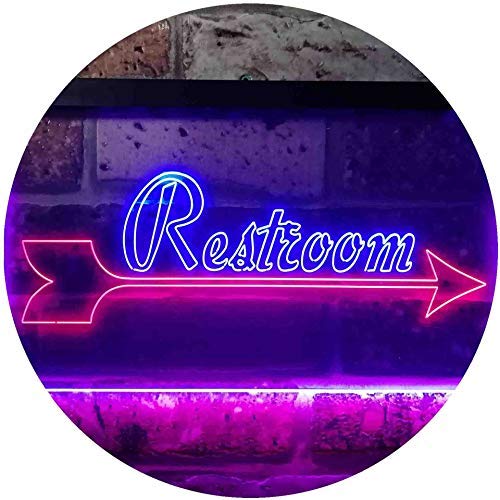 Right Arrow Restroom LED Light Sign - Way Up Gifts