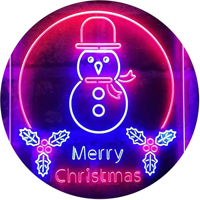 Merry Christmas Decoration Snowman LED Light Sign - Way Up Gifts