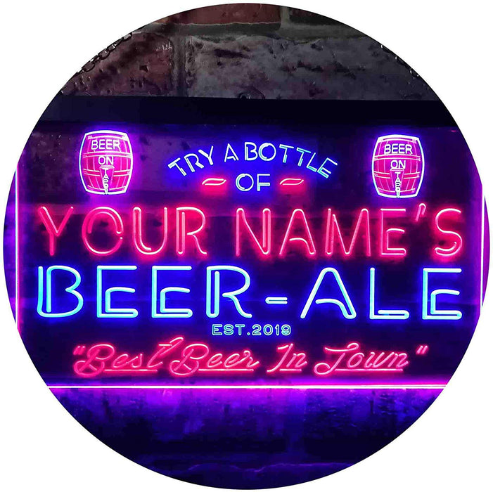 Personalized Home Brew Beer Ale Bar LED Light Sign - Way Up Gifts