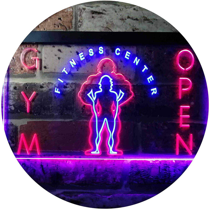 Fitness Center Open Gym LED Light Sign - Way Up Gifts