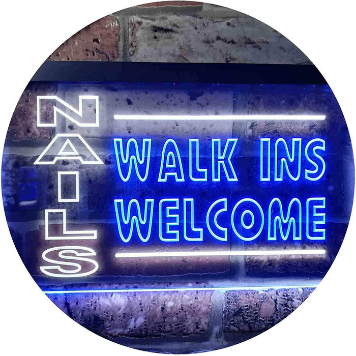 Salon Nails Walk in Welcome LED Light Sign - Way Up Gifts
