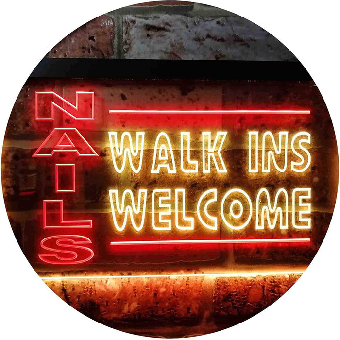 Salon Nails Walk in Welcome LED Light Sign - Way Up Gifts