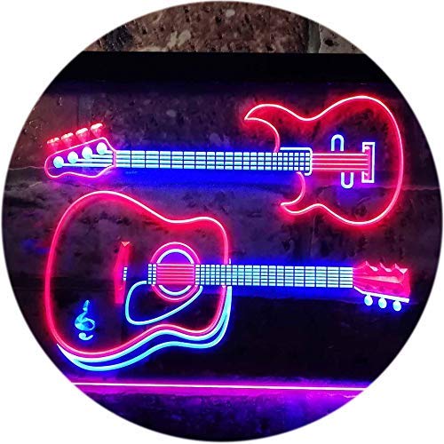 Guitars Music Instruments LED Light Sign - Way Up Gifts