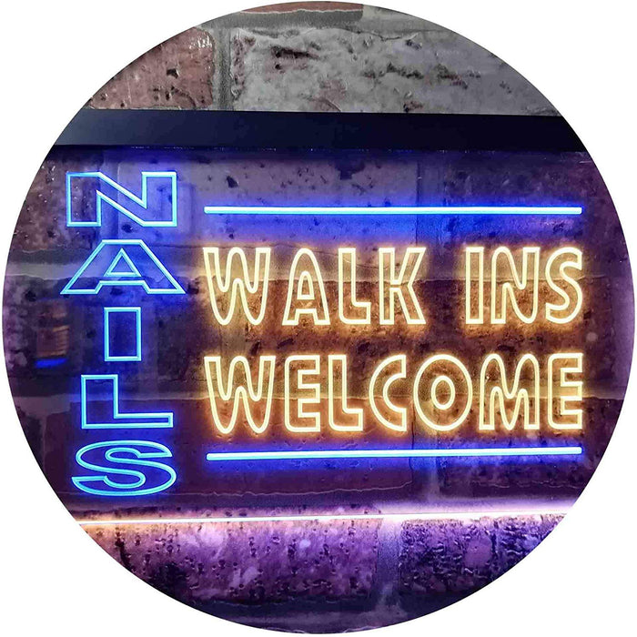Salon Nails Walk in Welcome LED Light Sign - Way Up Gifts