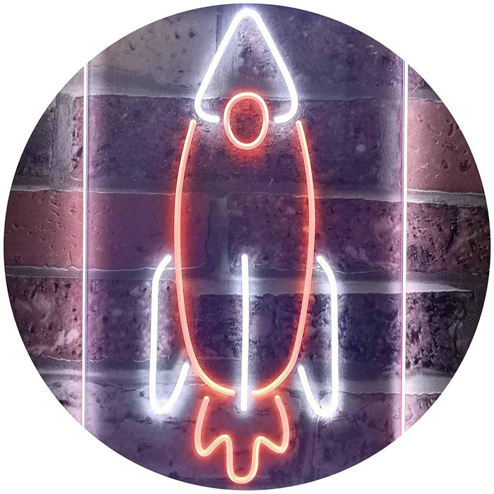 Space Shuttle Rocket Kids Wall Decor LED Light Sign - Way Up Gifts