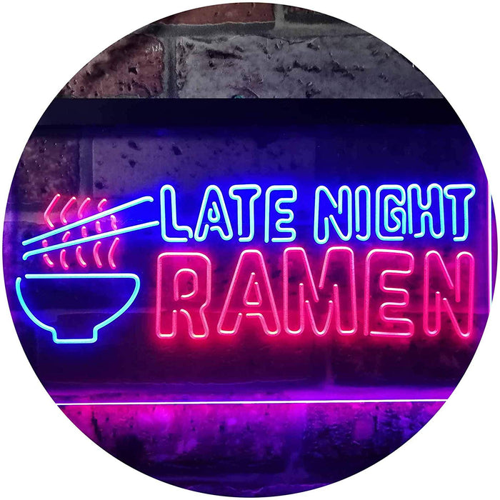 Japanese Food Late Night Ramen LED Light Sign - Way Up Gifts