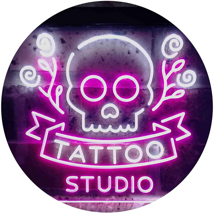 Skull Tattoo Studio LED Light Sign - Way Up Gifts