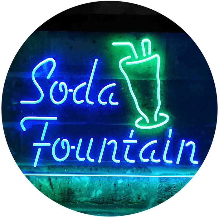 Soda Fountain Drinks LED Light Sign - Way Up Gifts