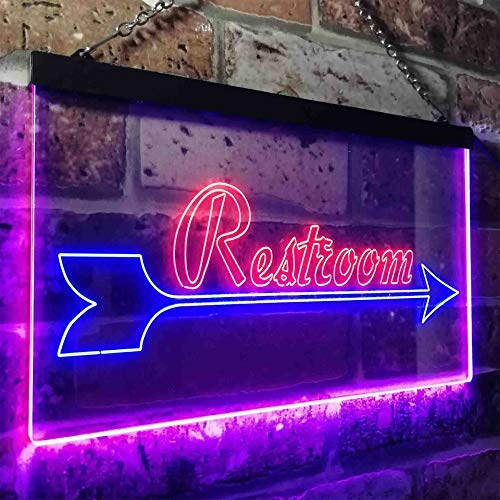 Right Arrow Restroom LED Light Sign - Way Up Gifts