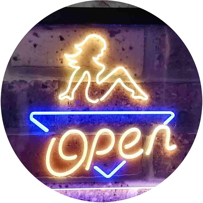 Sexy Girl Open LED Light Sign - Way Up Gifts