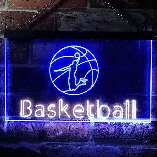 Sports Man Cave Basketball LED Light Sign - Way Up Gifts