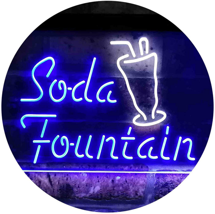 Soda Fountain Drinks LED Light Sign - Way Up Gifts