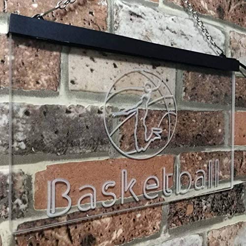 Sports Man Cave Basketball LED Light Sign - Way Up Gifts
