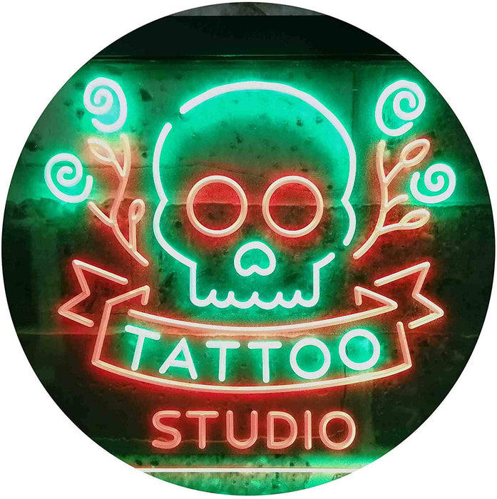 Skull Tattoo Studio LED Light Sign - Way Up Gifts