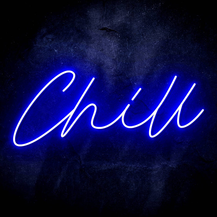Chill Text Quote Ultra-Bright LED Sign with Remote (Neon-Style, LED Technology) - Way Up Gifts
