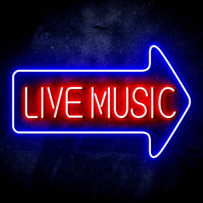 Live Music Arrow Ultra-Bright LED Sign with Remote (Neon-Style, LED Technology) - Way Up Gifts
