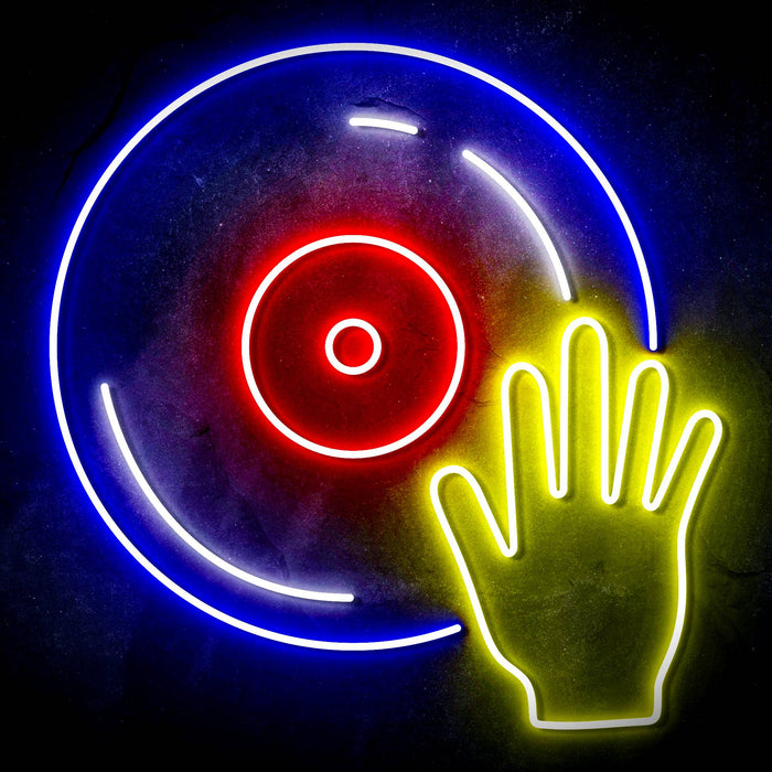 DJ Disc Jockey Turntable Ultra-Bright LED Sign with Remote (Neon-Style, LED Technology) - Way Up Gifts
