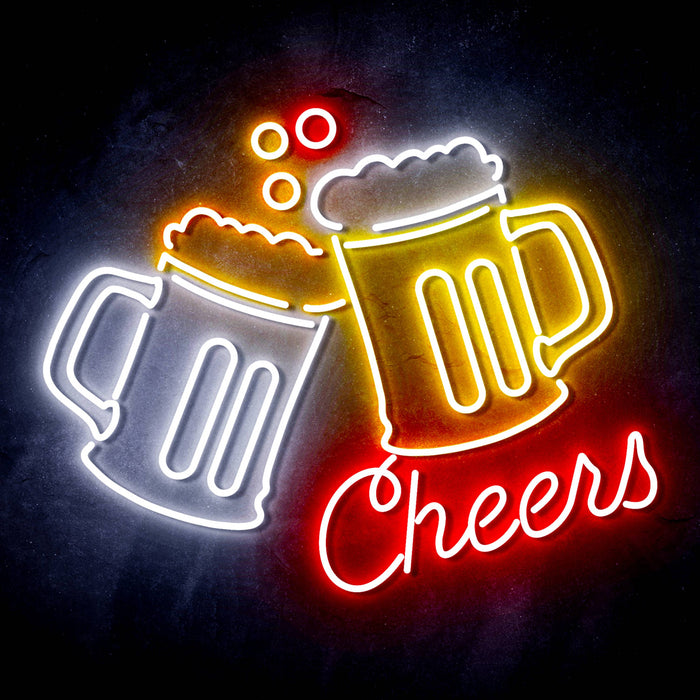 Beer Bar Cheers Ultra-Bright LED Sign with Remote (Neon-Style, LED Technology) - Way Up Gifts