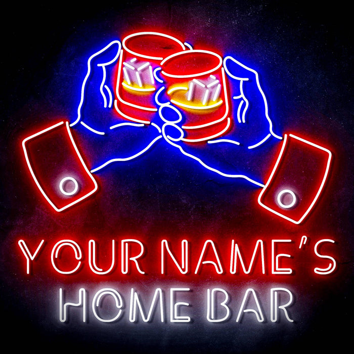 Personalized Ultra-Bright Whiskey Home Bar LED Sign with Remote (Neon-Style, LED Technology) - Way Up Gifts
