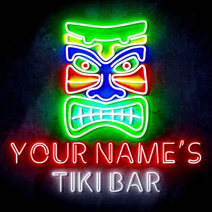 Personalized Ultra-Bright Tiki Bar LED Sign with Remote (Neon-Style, LED Technology) - Way Up Gifts
