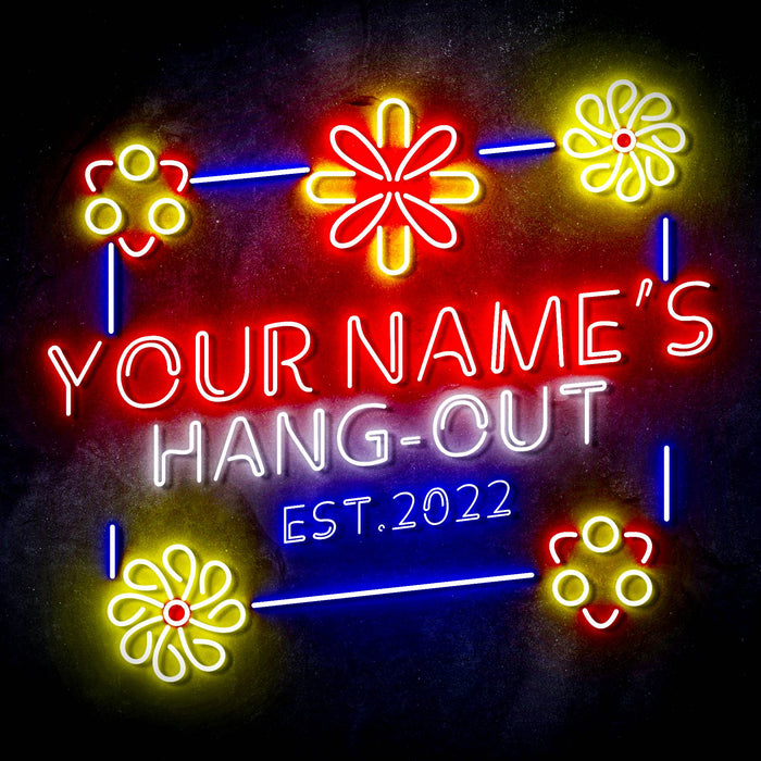 Custom Ultra-Bright Little Girls Room Hang Out She Shed LED Sign with Remote (Neon-Style, LED Technology) - Way Up Gifts