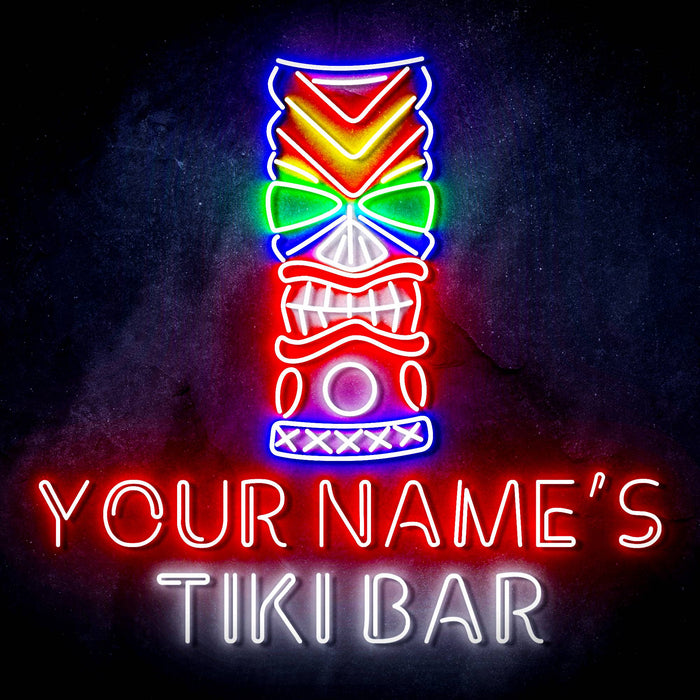 Personalized Ultra-Bright Tiki Bar LED Sign with Remote (Neon-Style, LED Technology) - Way Up Gifts