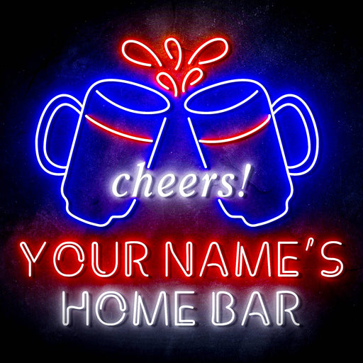 Custom Ultra-Bright Beer Cheers Home Bar LED Sign with Remote (Neon-Style, LED Technology) - Way Up Gifts