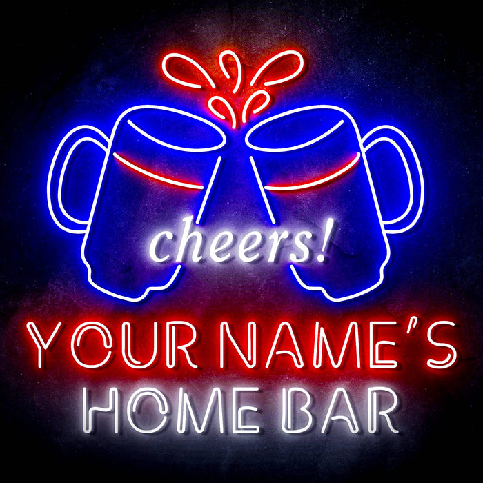 Custom Ultra-Bright Beer Cheers Home Bar LED Sign with Remote (Neon-Style, LED Technology) - Way Up Gifts