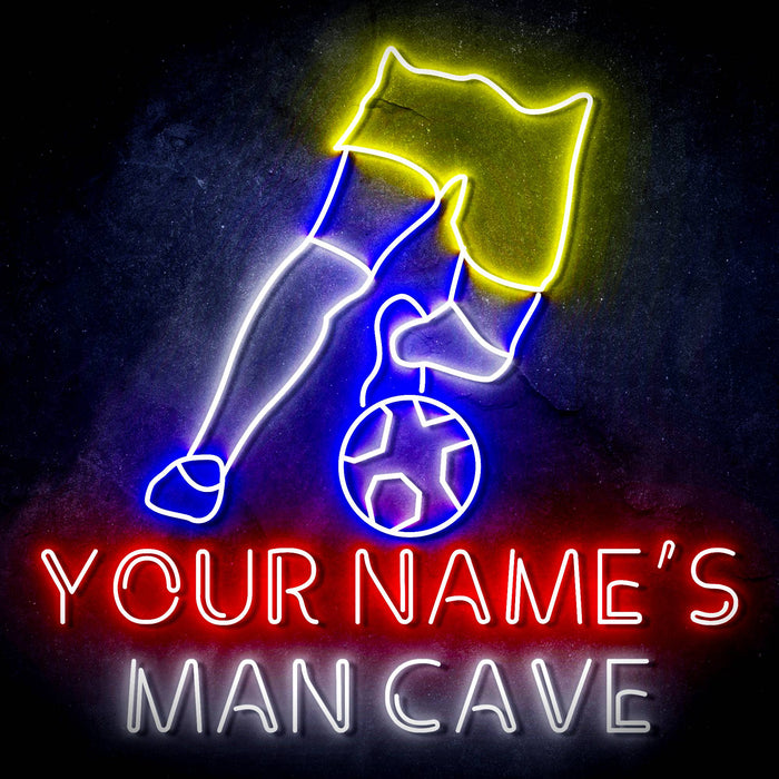 Custom Ultra-Bright Soccer Man Cave LED Sign with Remote (Neon-Style, LED Technology) - Way Up Gifts