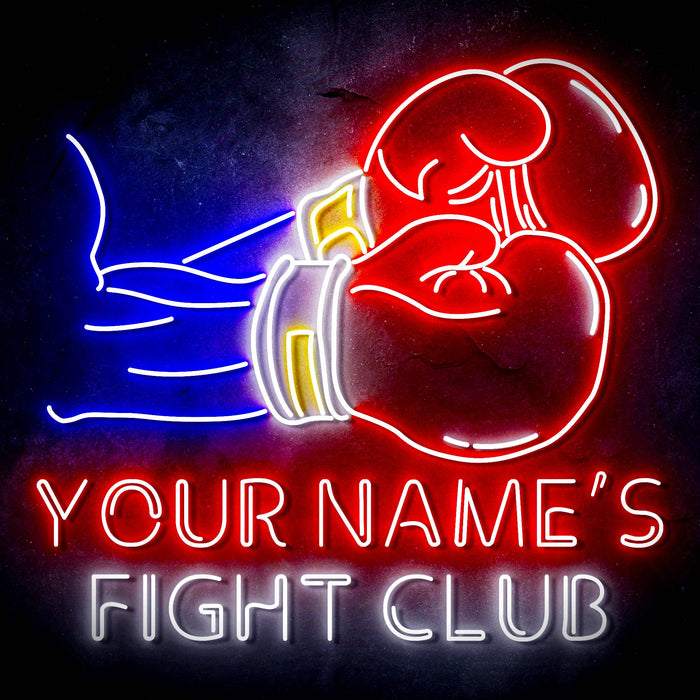 Custom Ultra-Bright Boxing Fight Club Man Cave LED Sign with Remote (Neon-Style, LED Technology) - Way Up Gifts