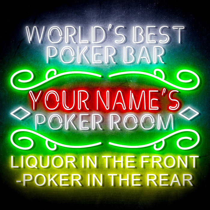 Custom Ultra-Bright Game Room Poker Bar LED Sign with Remote (Neon-Style, LED Technology) - Way Up Gifts