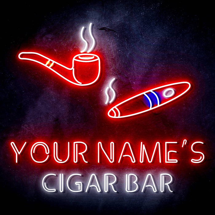Custom Ultra-Bright Lounge Cigar Bar LED Sign with Remote (Neon-Style, LED Technology) - Way Up Gifts