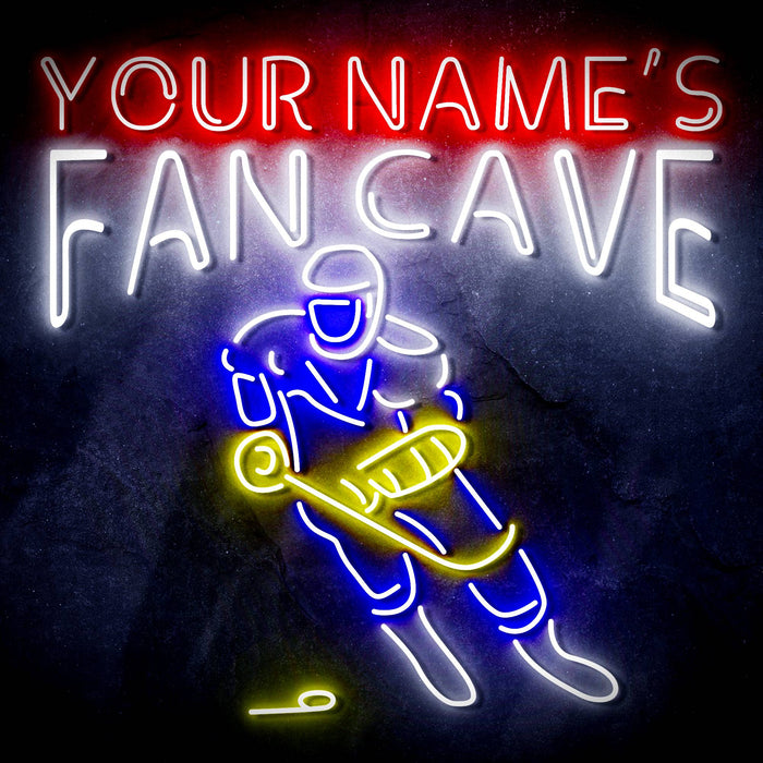 Custom Ultra-Bright Hockey Fan Cave LED Sign with Remote (Neon-Style, LED Technology) - Way Up Gifts