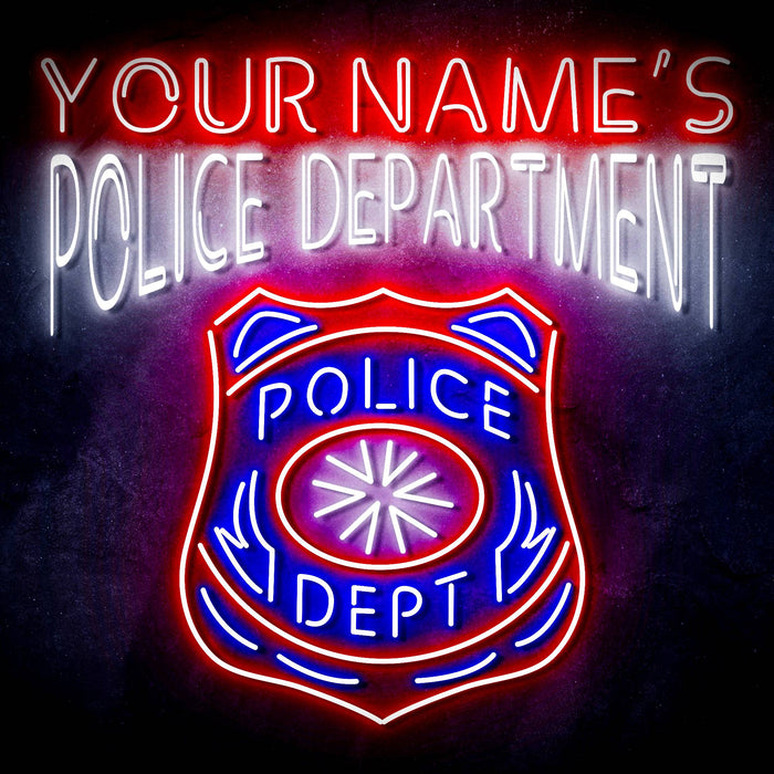 Custom Ultra-Bright Police Department LED Sign with Remote (Neon-Style, LED Technology) - Way Up Gifts