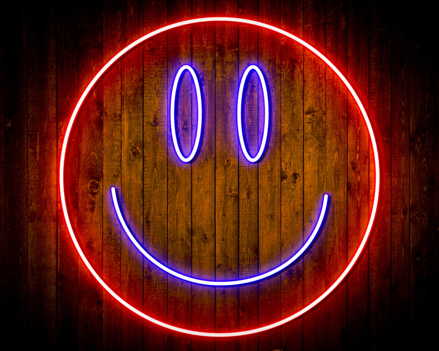 Smiley Face Emoji Flex Silicone LED Sign (Neon-Style, LED Technology) - Way Up Gifts
