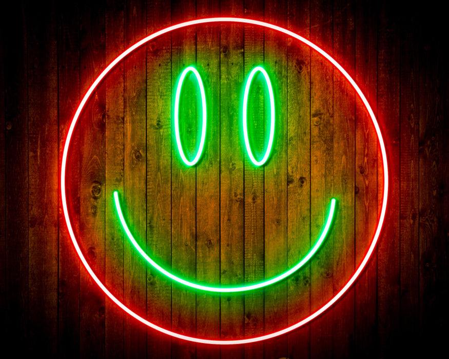 Smiley Face Emoji Flex Silicone LED Sign (Neon-Style, LED Technology) - Way Up Gifts
