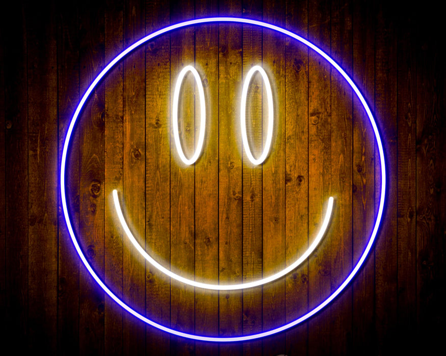 Smiley Face Emoji Flex Silicone LED Sign (Neon-Style, LED Technology) - Way Up Gifts