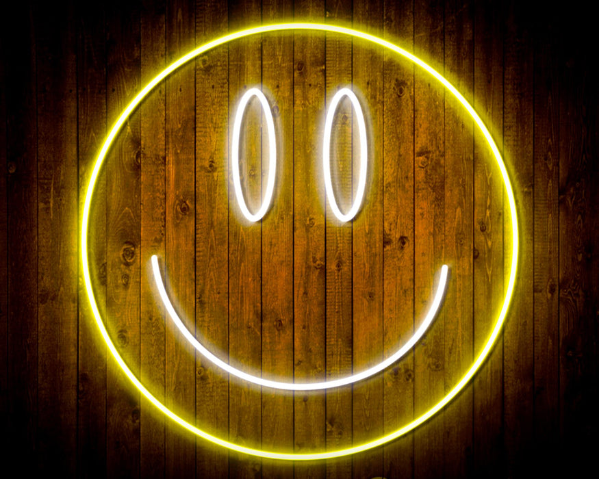 Smiley Face Emoji Flex Silicone LED Sign (Neon-Style, LED Technology) - Way Up Gifts