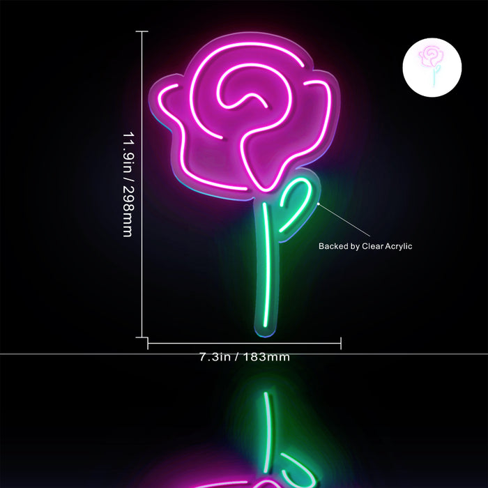 Rose Flower Flex Silicone LED Sign (Neon-Style, LED Technology) - Way Up Gifts