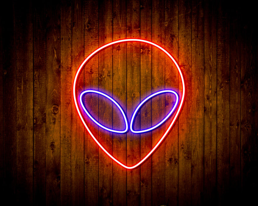 Alien Face Flex Silicone LED Sign (Neon-Style, LED Technology) - Way Up Gifts
