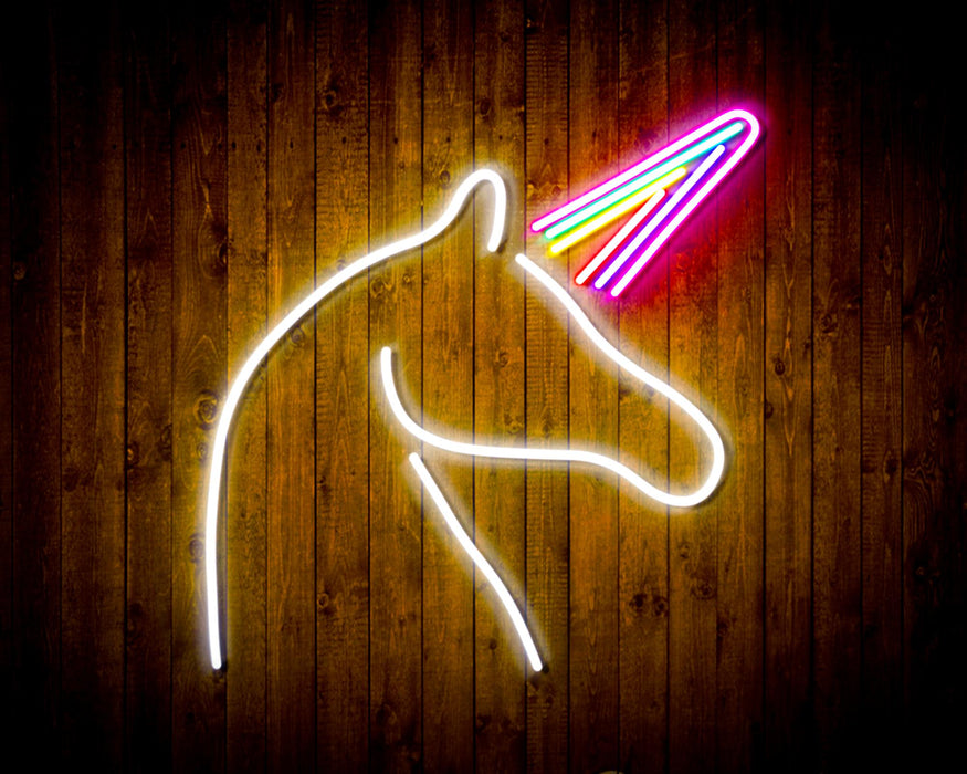 Unicorn with Magical Alicorn Horn Flex Silicone LED Sign (Neon-Style, LED Technology) - Way Up Gifts