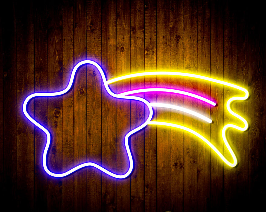 Shooting Star Flex Silicone LED Sign (Neon-Style, LED Technology) - Way Up Gifts
