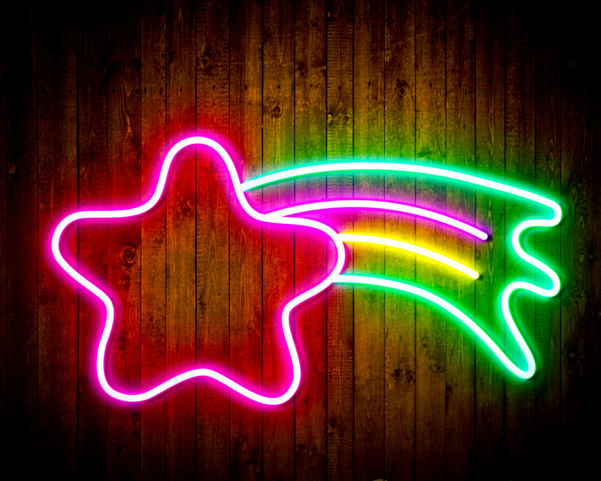 Shooting Star Flex Silicone LED Sign (Neon-Style, LED Technology) - Way Up Gifts